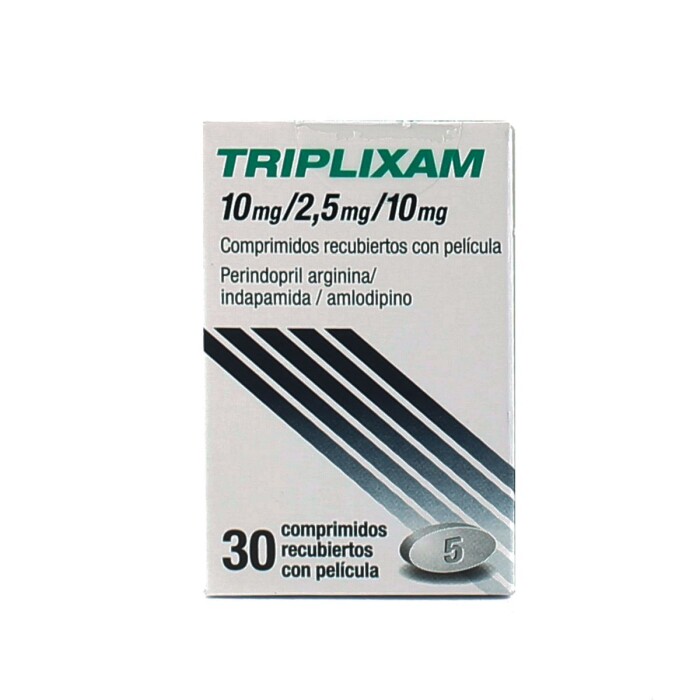 TRIPLIXAM 10MG./2,5MG./10MG. FRASCO X 30 única