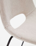 Silla Zahara beige y patas de acero con acabado negro Silla Zahara beige y patas de acero con acabado negro