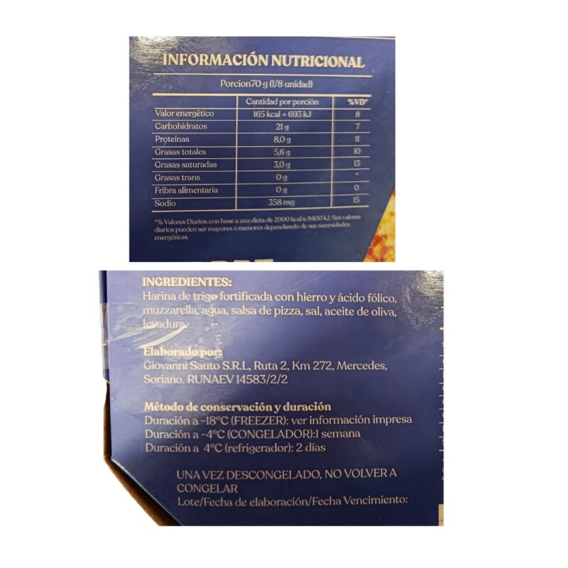 PIZZA MUZZARELLA 570GRS MADREPAN PIZZA MUZZARELLA 570GRS MADREPAN