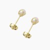 Caravanas para bebé en oro 18K y perla de cultivo Caravanas Para Bebé En Oro 18k Y Perla De Cultivo