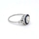 Anillo Platino, Brillante Y Zafiros Sintéticos Anillo Platino, Brillante Y Zafiros Sintéticos