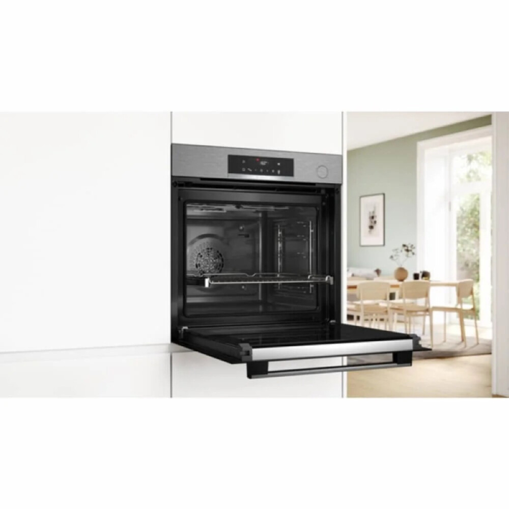 Horno de empotrar Multifuncion Pirolitico con vapor añadido HRG572ES3 NEGRO