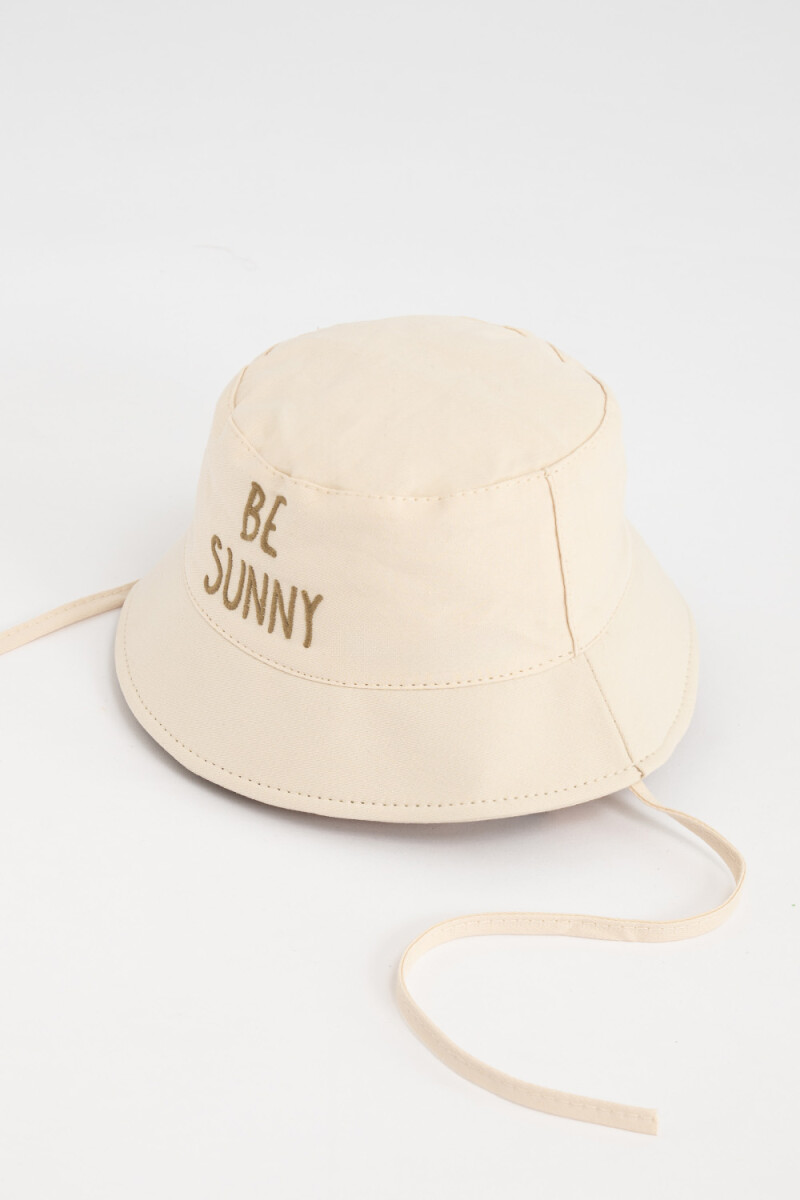 Gorro canvas estampado Be Sunny Beige