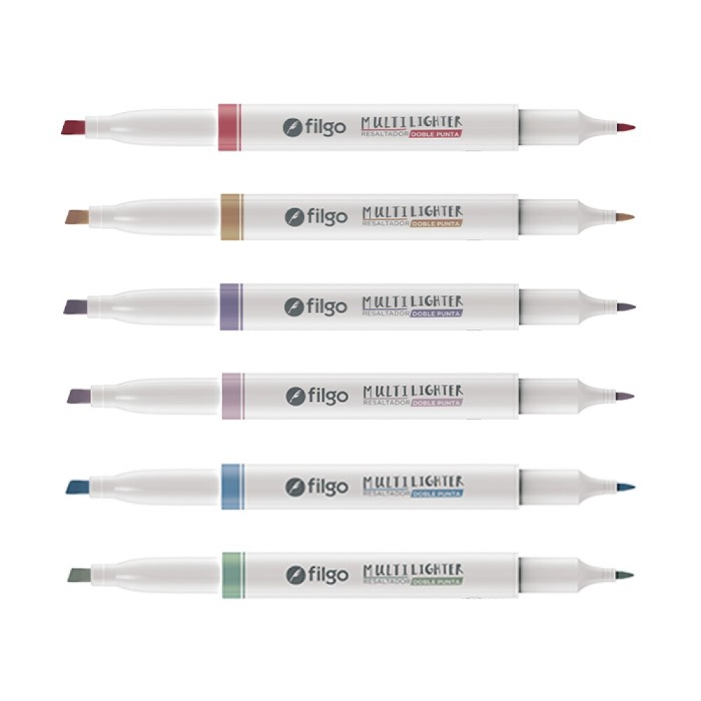 Resaltador Doble Punta Multilighter x6 Mute #Resaltador Doble Punta Multilighter X 6 Mute