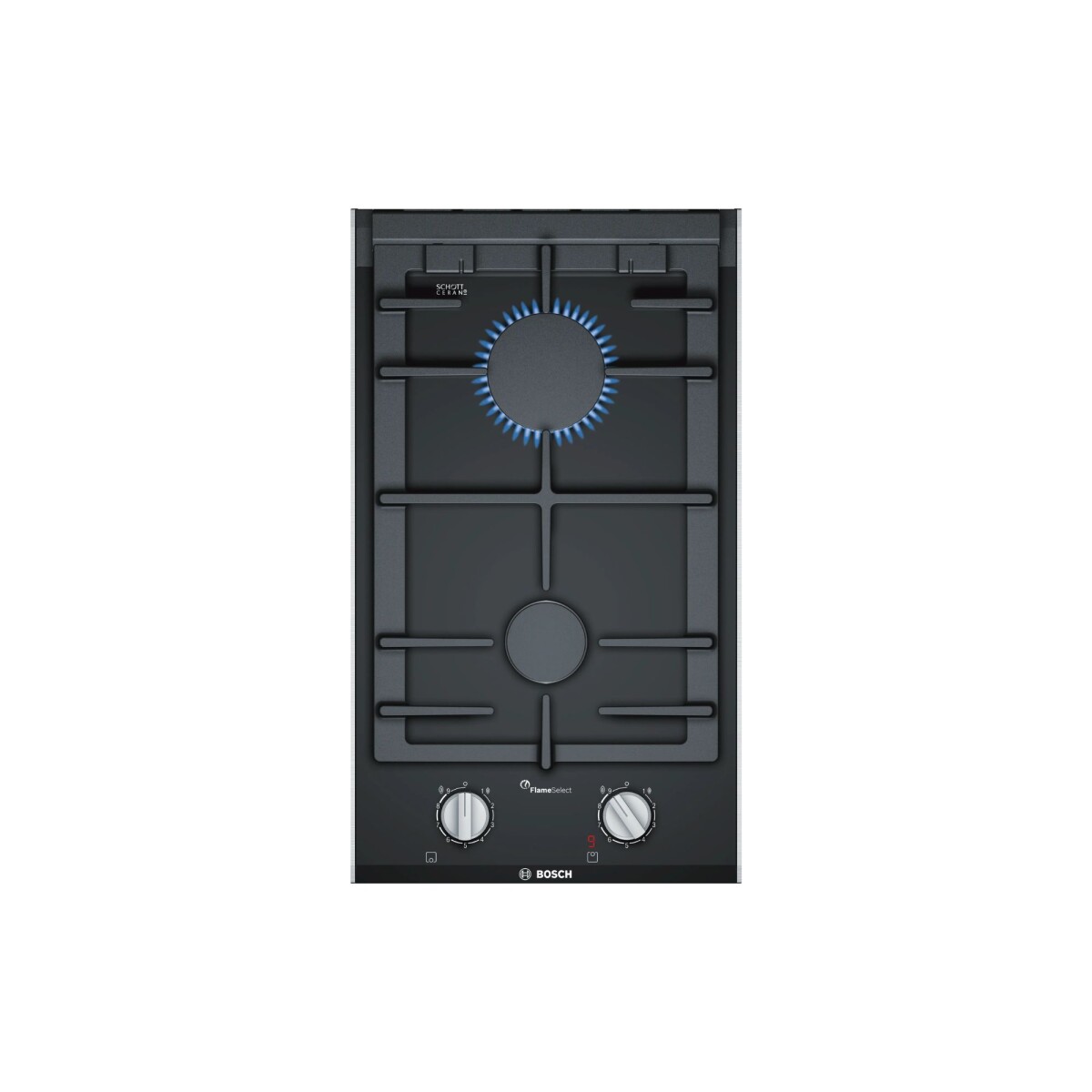 Anafe con alimentación a gas Bosch 2 hornallas PRB3A6D70 - Negro 