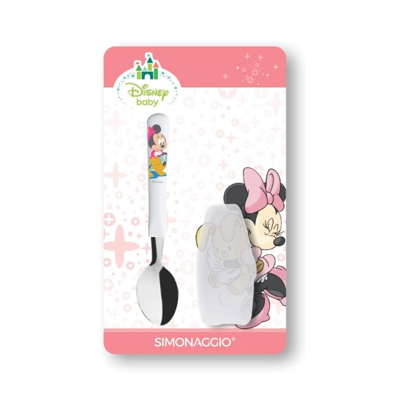 Set de Cubiertos Infantiles Minnie con Estuche - Rosa BAZAR CUBIERTOS BB CUCHARA INOX C/ESTUCHE MINNIE - ROSA