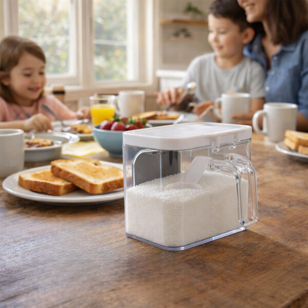 Especiero Salero Pimentero Magnético Frasco Contenedor 410ml Blanco L