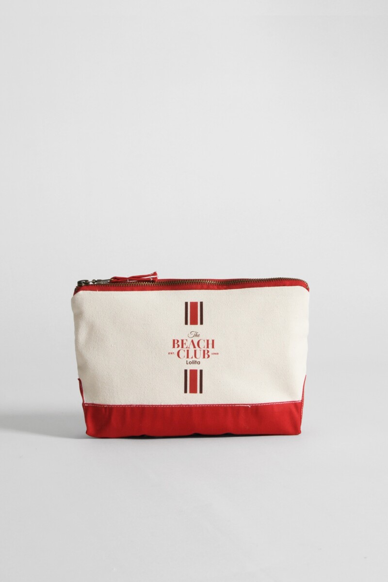Necessaire rayado The Beach Club rojo