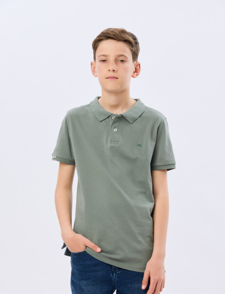 REMERA POLO DE ALGODÓN PIQUÉ Verdecla