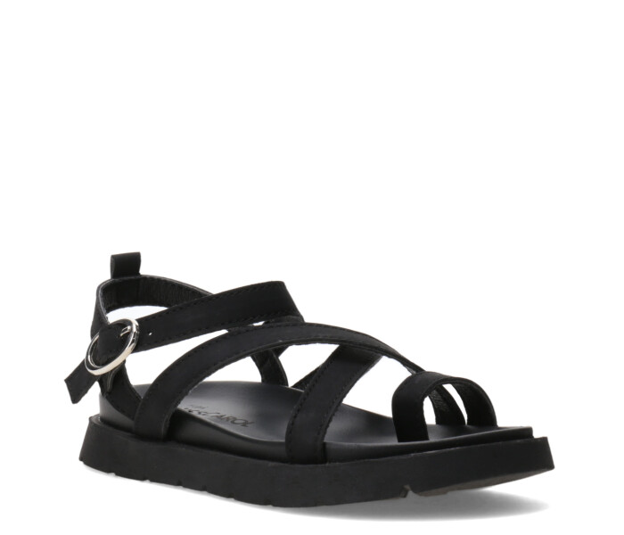 Sandalia ZENKE con tiras finas Black