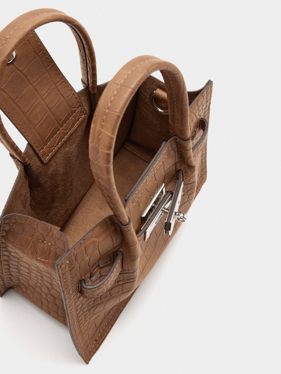 Bolso Tote Estampado Animal camel