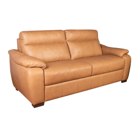 SOFA 3 CUERPOS CUERO-100-NATURAL MARRON LAURENT CAMEL
