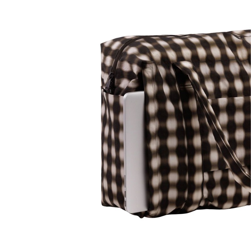 BOLCARRL Bolso De Mano Grande Para Carry On Baggu - Blurred Gingham Brown