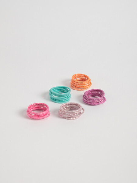 Pack x 30 gomitas cinta lurex Multicolor