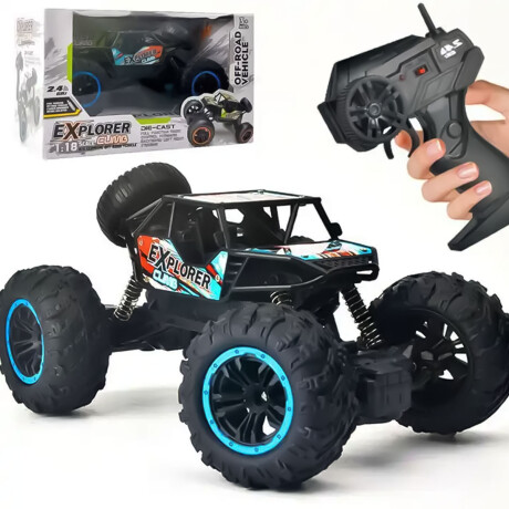 Auto Control Remoto RC Todo Terreno 4x4 p/ niños Azul