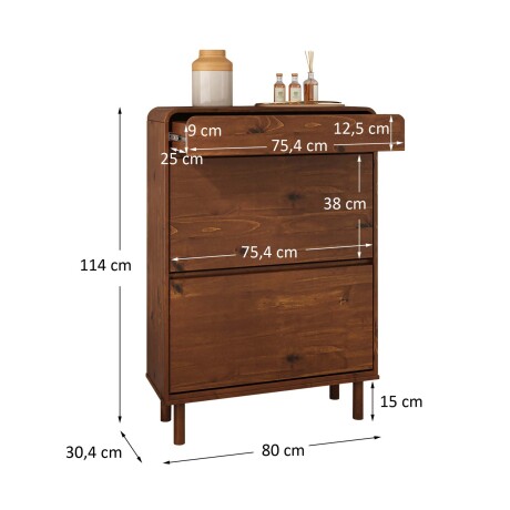 ZAPATERA MADERA MARRON FORT