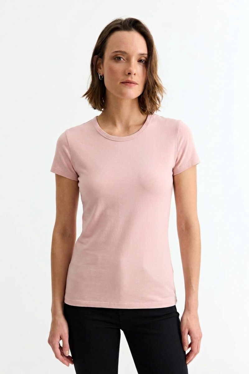 Remera cuello redondo ICONIC 150 ROSA PASTEL