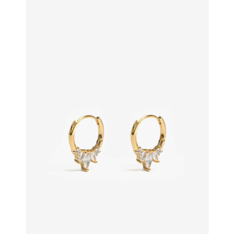 Argollas Con Cubic Zirconia Dorado
