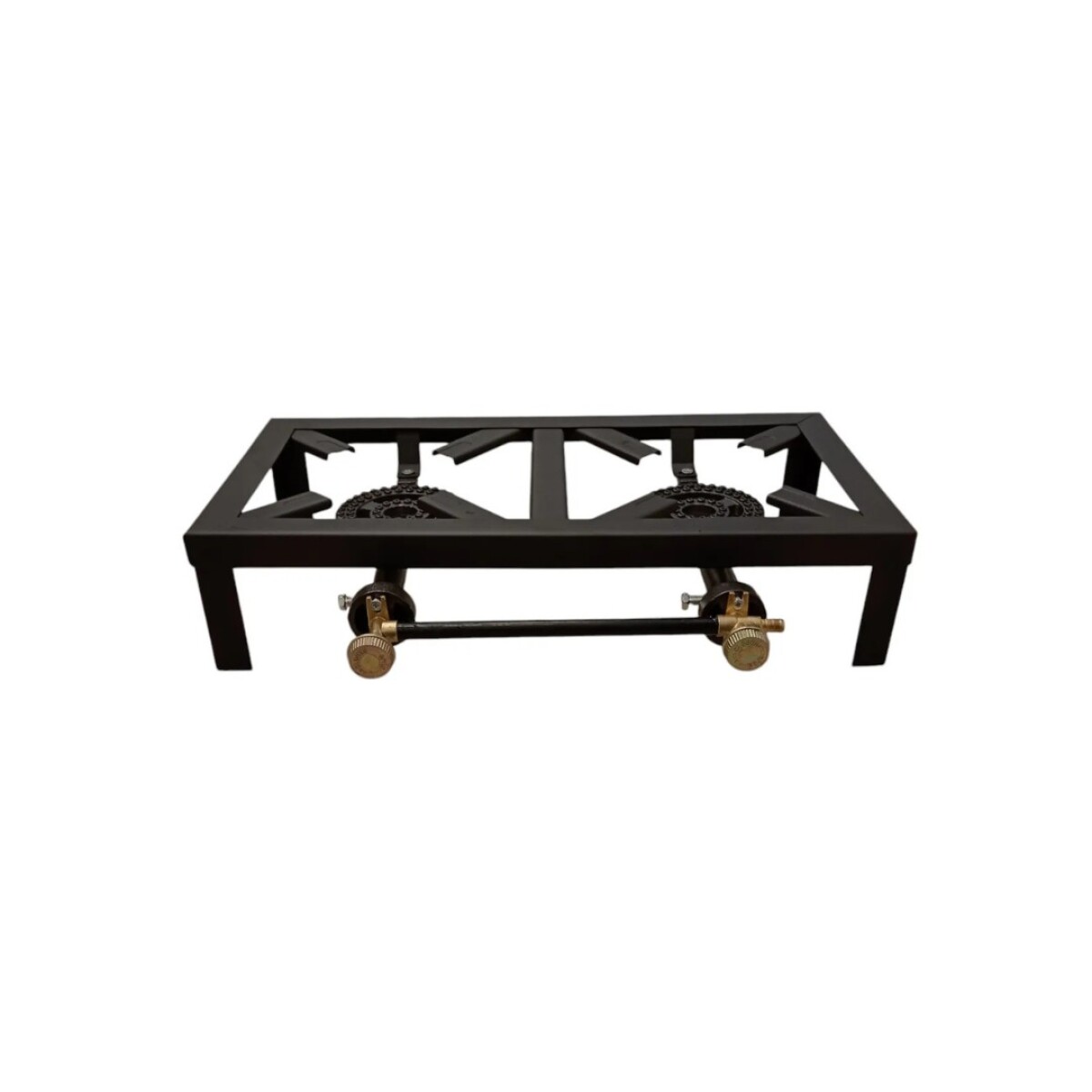 ANAFE A GAS HIERRO FUNDIDO 2 HORNALLAS CAMPING - NEGRO 