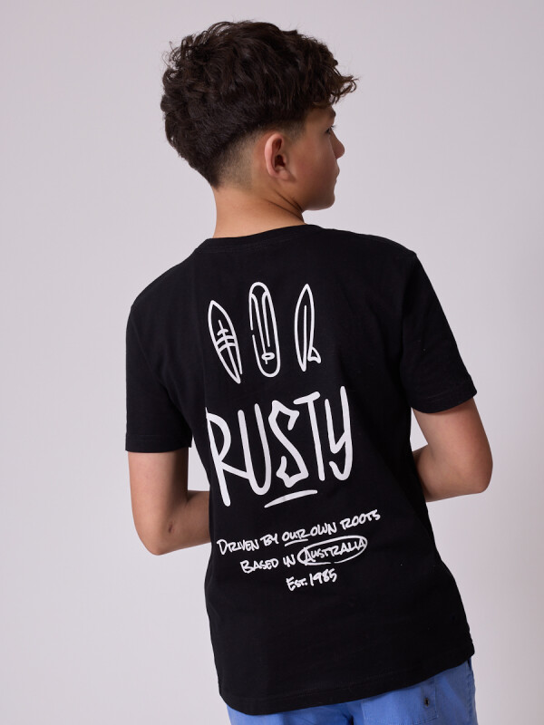 T-SHIRT ROKAI TEEN RUSTY Negro