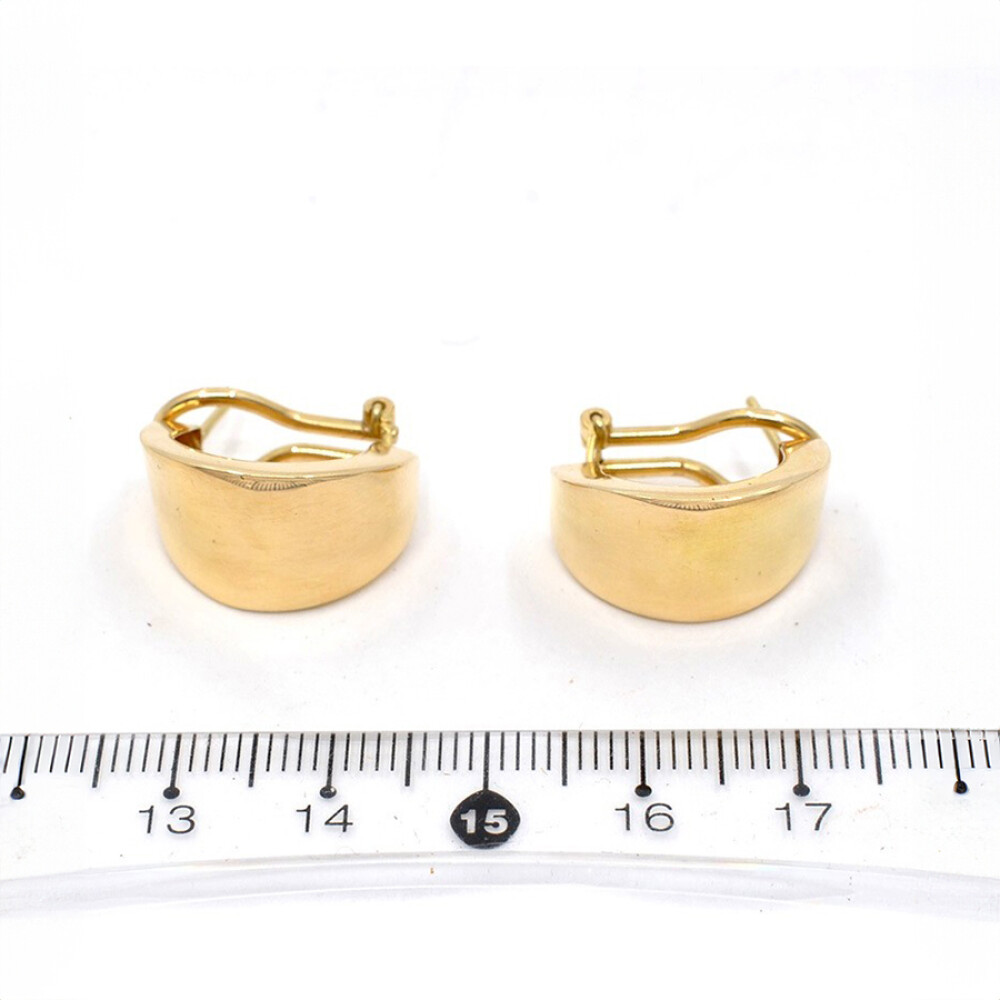 Caravanas Lisas En Oro 18K Amarillo. Caravanas Lisas En Oro 18K Amarillo.