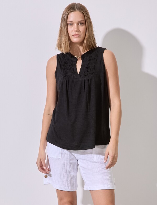 Musculosa Frunces NEGRO