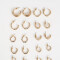 Aros Argollas Set Metal Aros Argollas Sets - Dorado