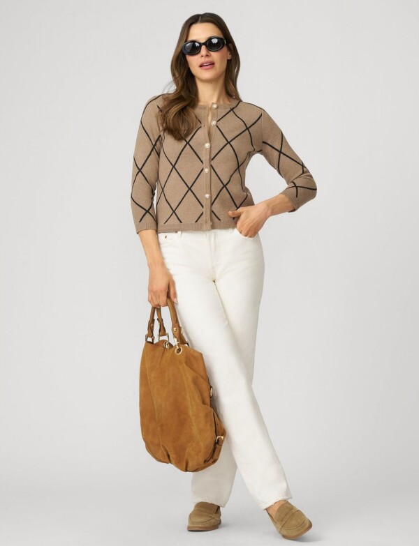 Cardigan Rombos TOSTADO