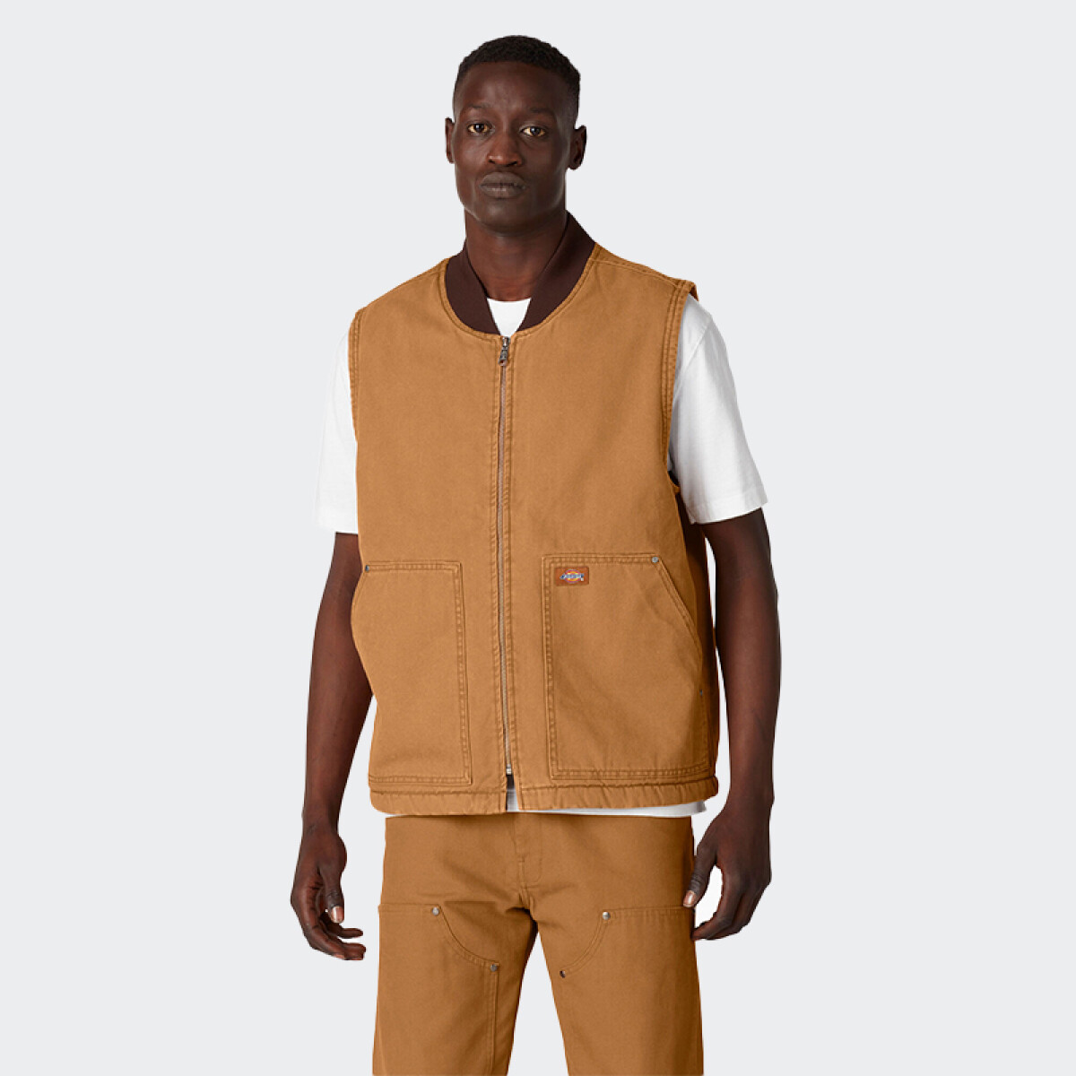 Chaleco Dickies Duck High Pile Fleece Lined - Marrón 