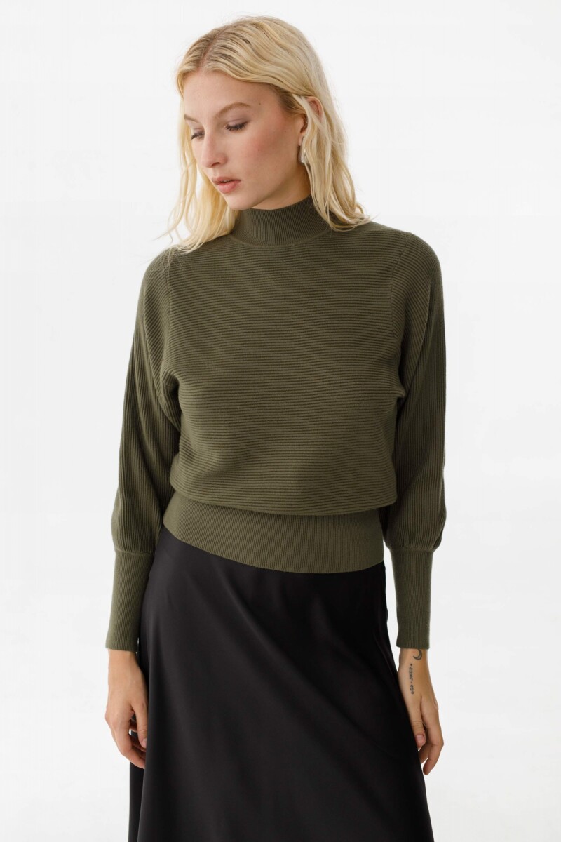 Sweater Polera Petunia Verde
