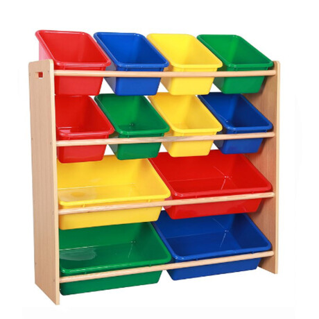 Organizador de Juguetes Madera con Cajones Plasticos 001