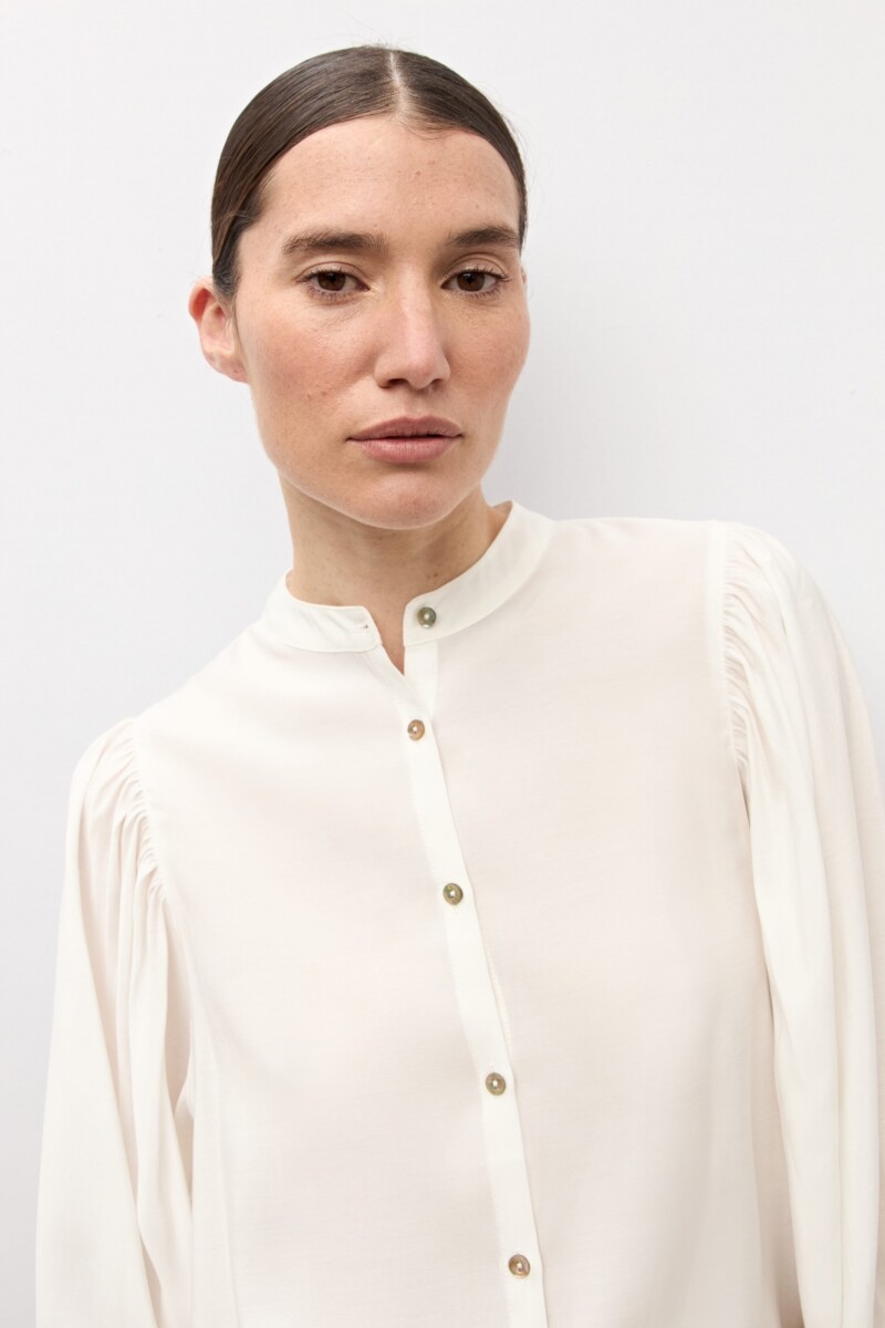 Camisa mangas abullonadas blanco
