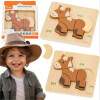 Puzzle Silueta viga 4 piezas Caballo