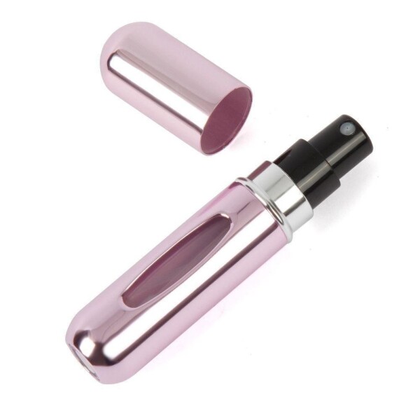 Mini Botella Atomizadora De Perfume Portátil Recargable X2 Color Variante Rosa Metalico