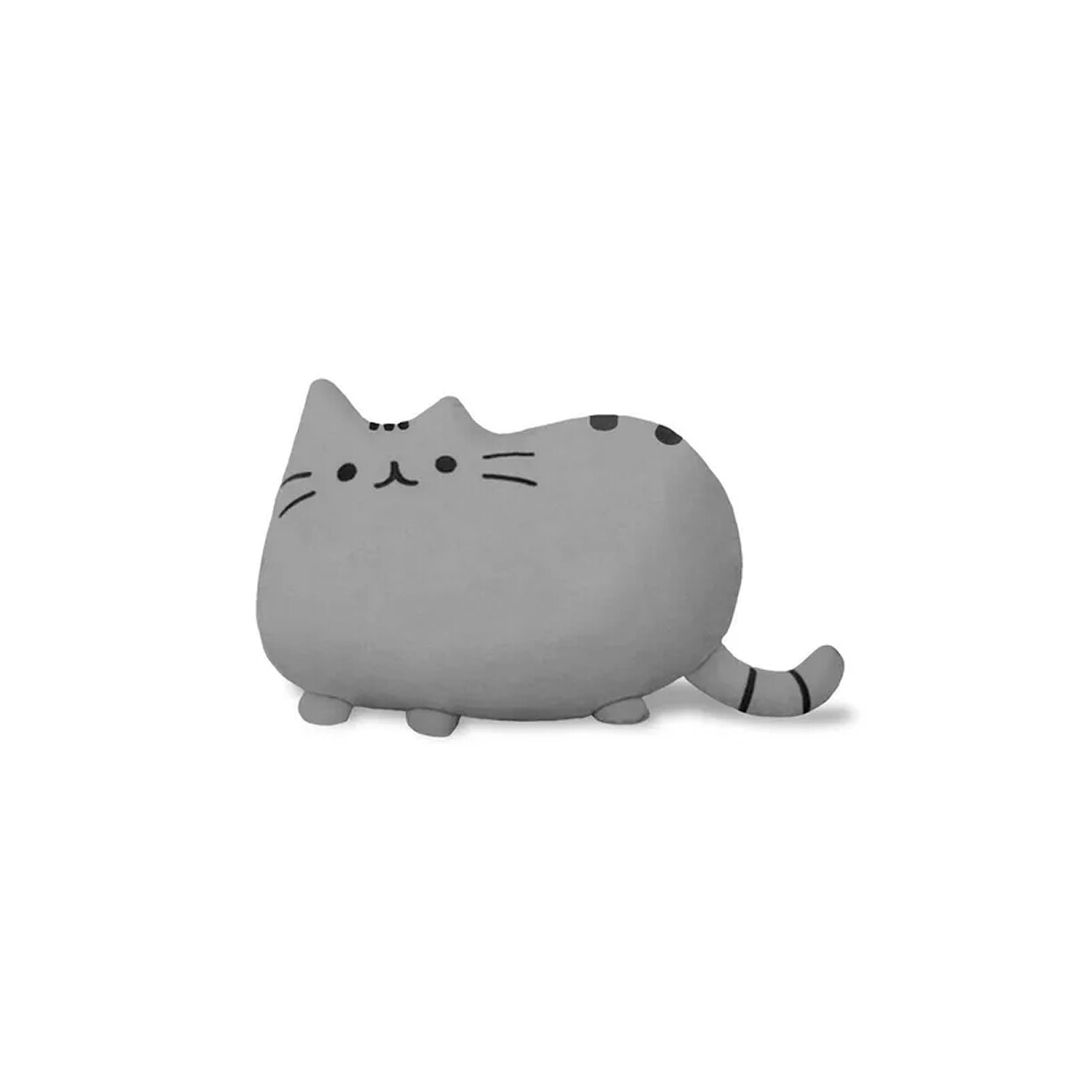 Almohadón de peluche con forma de gatito - Gris 