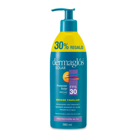Protector Solar Dermaglós FPS30 380 ml Dermag Solar F30 380 Ml 30% ¿ Protector Solar Medio