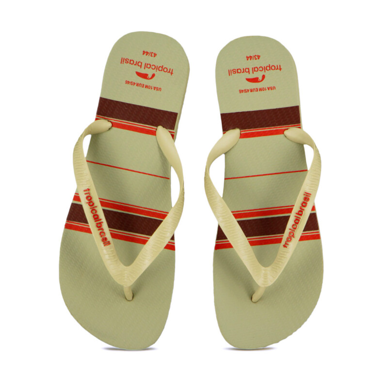 Chanclas Tropical Brasil Ojota Estampado De Hombre - Arena Arena