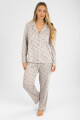 Pijama amerciano desagujado liberty Gris