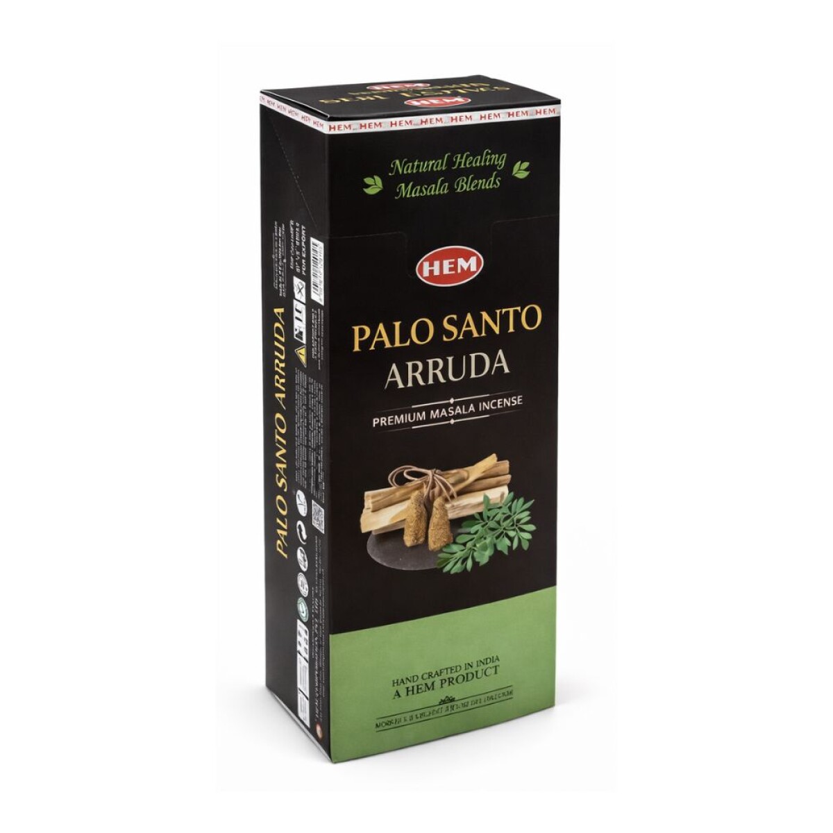INCIENSO HEM MASALA CAJA HEXAGONAL X6 - Palo Santo/ruda 