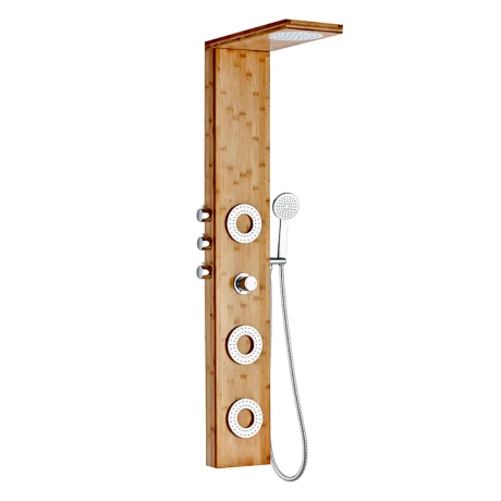 Panel De Hidromasaje Bamboo Con 4 Jets, Roseta Y Telefono - Requiere Min. 3.0Kg/Cm² De Presión De Agua. 000
