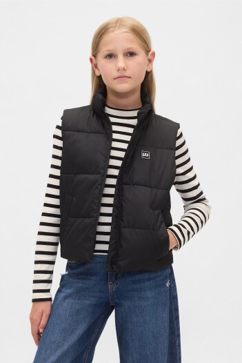 Chaleco Logo Gap Niña True Black