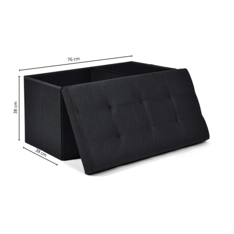 Puff Baul Houston Lino Negro