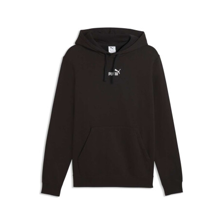 Campera Ess Small N°1 Logo Centered Hoodie Felpa de Hombre Negro