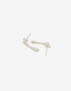 Aros Colgantes Cortos Strass Aros Colgantes Gota Plata 925 - Plateado