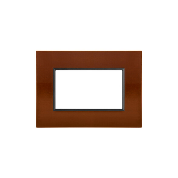 Plaqueta p/3 módulos madera de nogal - Duomo Flat C56578
