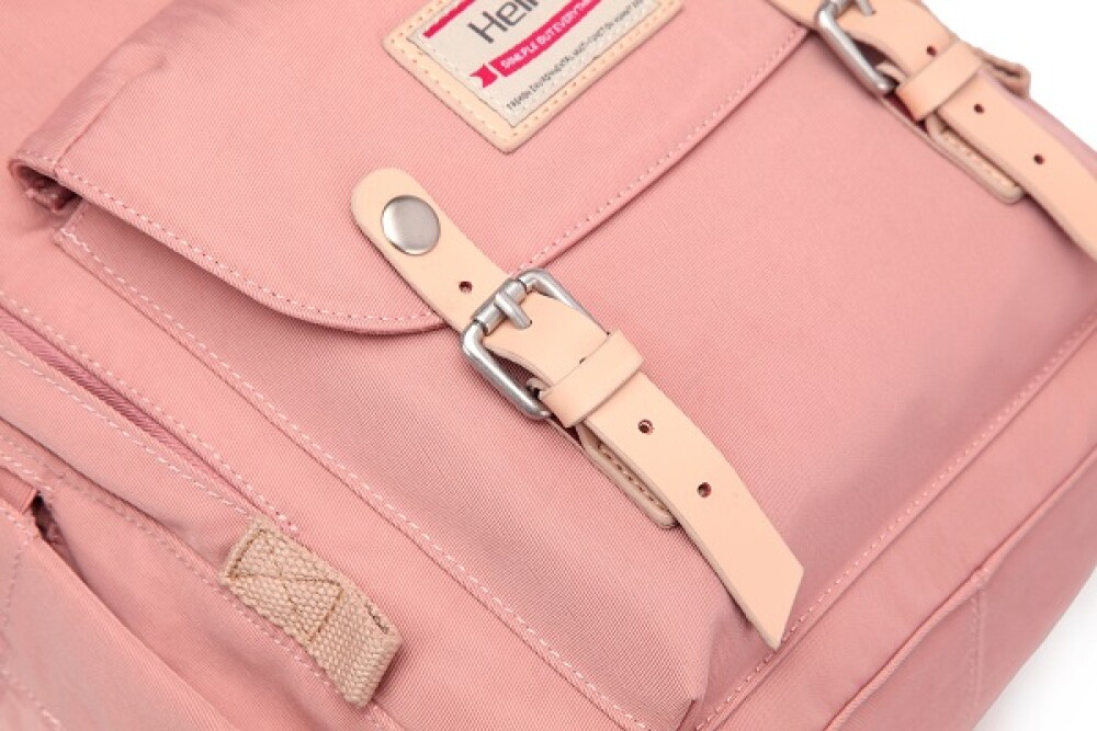mochila de mujer heine rosa bolsillo