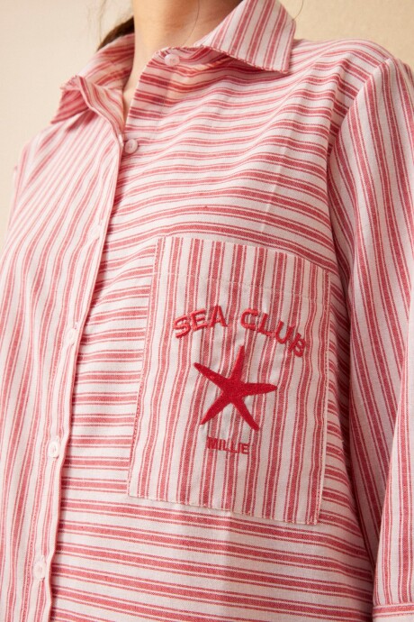 VESTIDO CAMISERO SAILOR ROSA