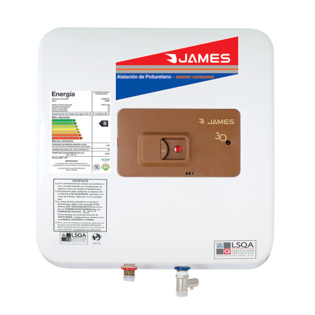 Termotanque JAMES 30Lts Prisma Cobre