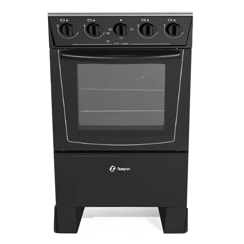 Cocina Thompson Combinada Cth 1500 Color Negro Con Puerta Con Visor 220v Cocina Thompson Combinada Cth 1500 Color Negro Con Puerta Con Visor 220v