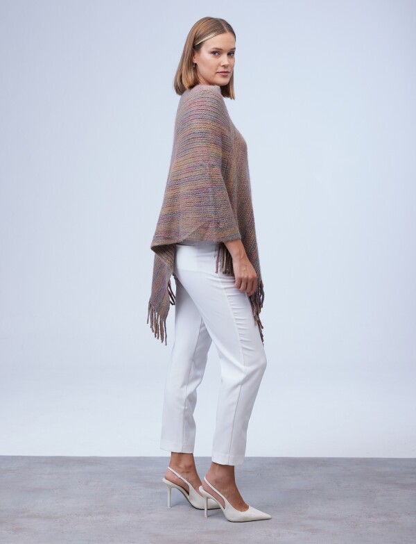 Poncho Brillo TOSTADO/MULTI